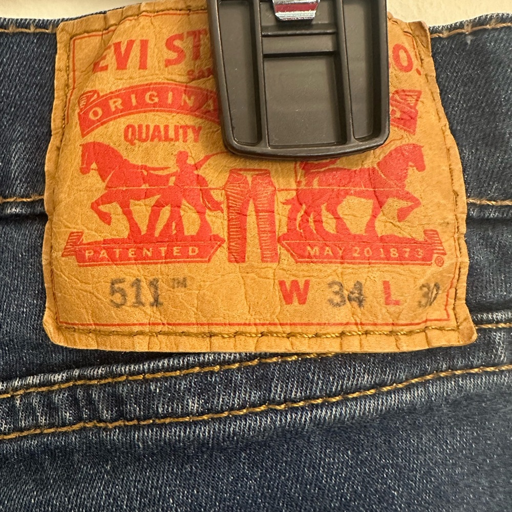 Levi's Dark Blue Straight Jeans 511 - Picture 5 of 9